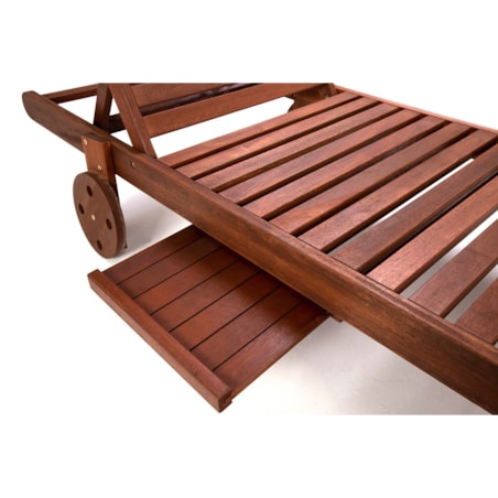 Zestaw ogrodowy AZURE leżak z materacem i poduszką biało-czarny