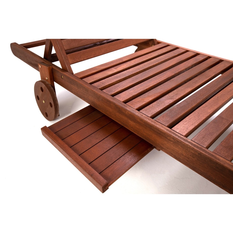 Zestaw ogrodowy AZURE leżak z materacem i poduszką biało-czarny