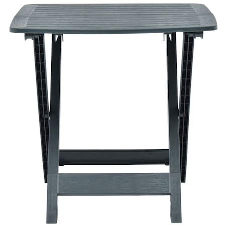 vidaXL Składany stolik ogrodowy, zielony, 79x72x70 cm, plastik