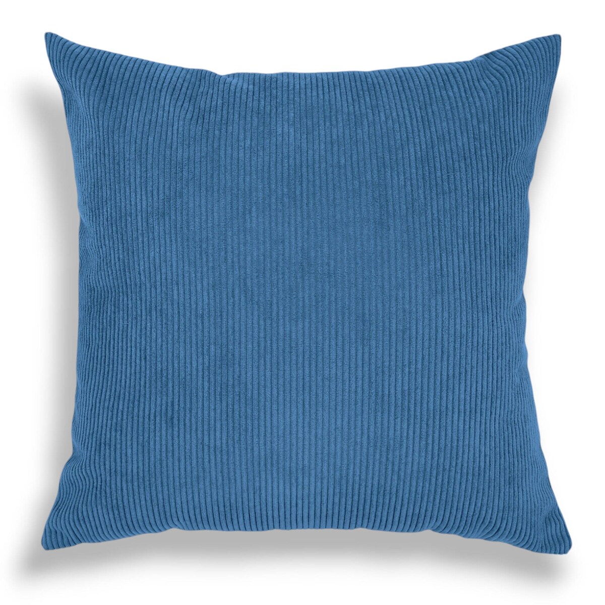 Niebieska sztruksowa poduszka dekoracyjna 50x50 Iga - duża