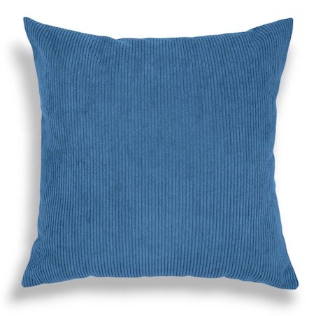 Niebieska sztruksowa poduszka dekoracyjna 50x50 Iga - duża