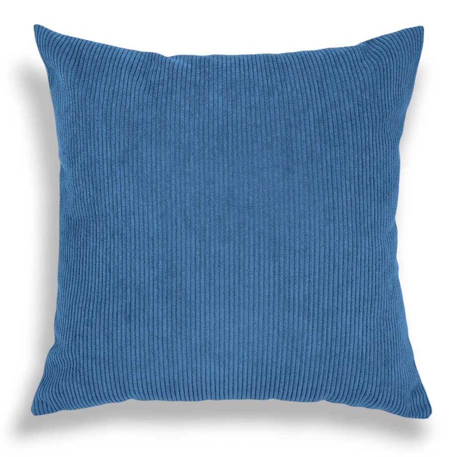 Niebieska sztruksowa poduszka dekoracyjna 50x50 Iga - duża