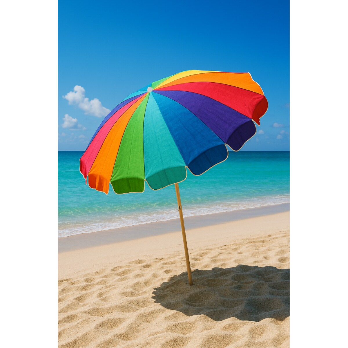 Parasol Ogrodowy Plażowy Na Balkon Taras Łamany Z Falbaną 220 Cm