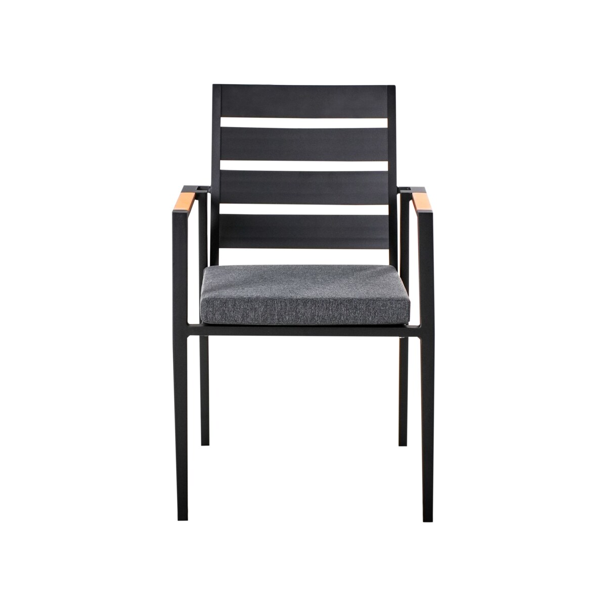 Zestaw ogrodowy dla 4 osób MALETTO/TAVIANO z poduszkami Metal Szary/ czarny