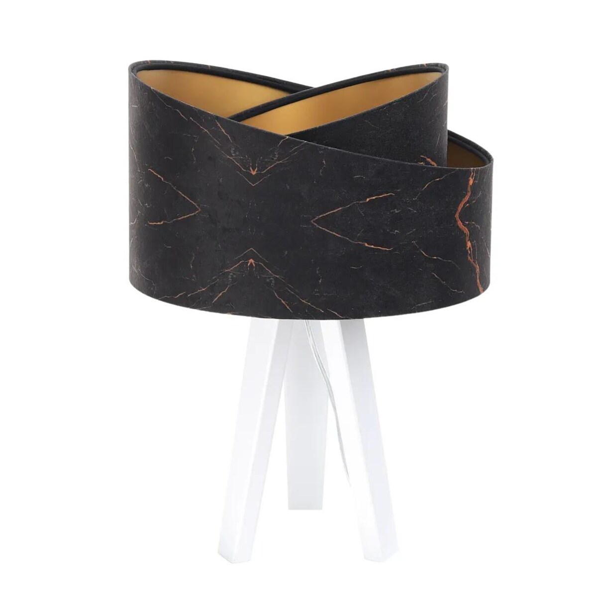 Lampa stołowa BLACK MARBLE czarna/złota/biała