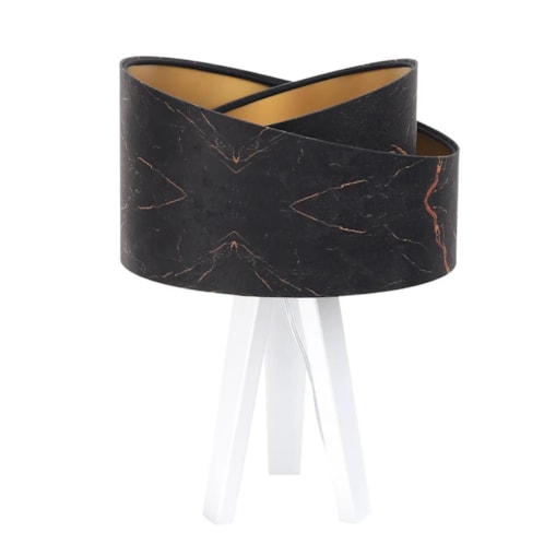 Lampa stołowa BLACK MARBLE czarna/złota/biała