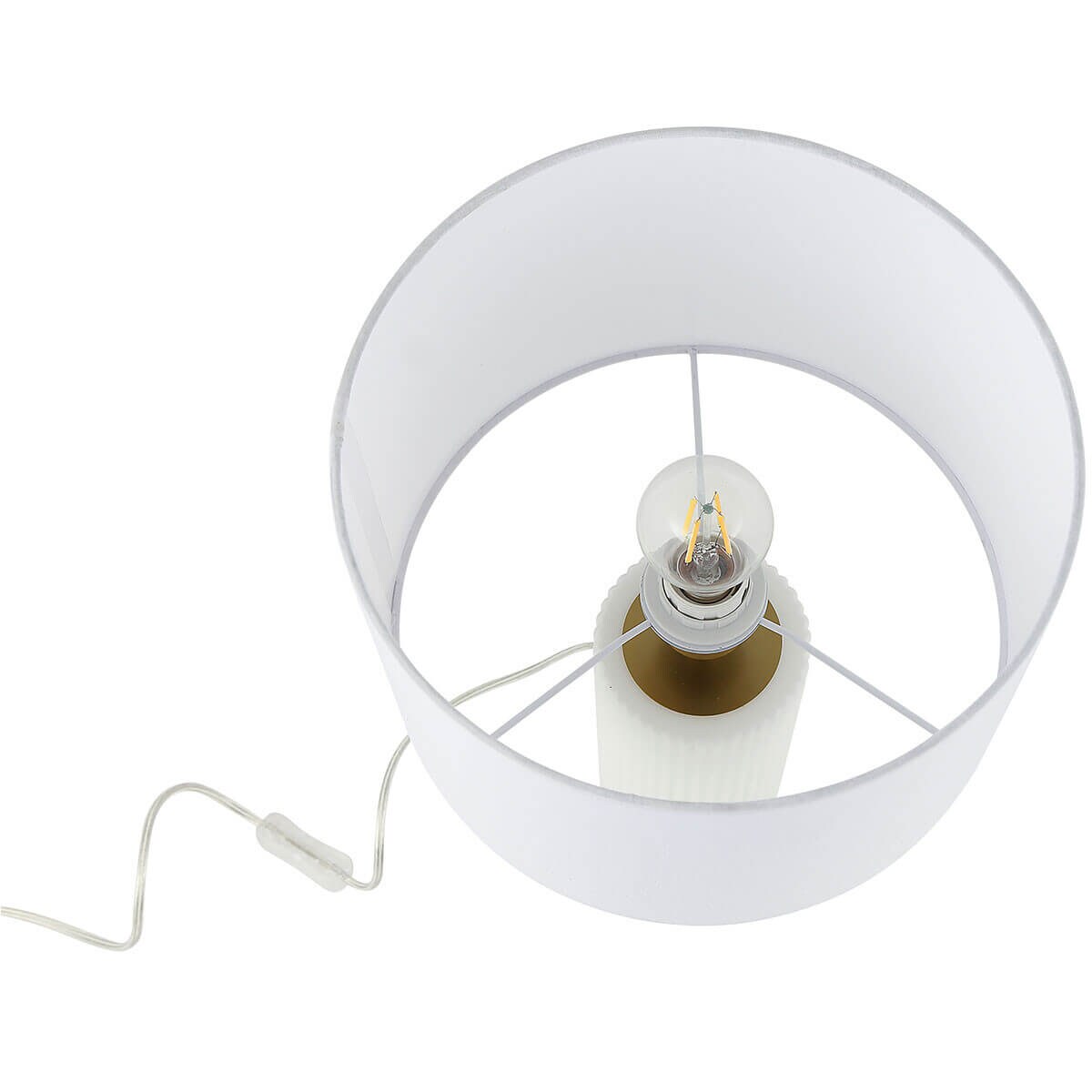 Stolikowa lampa abażurowa Tokio LP-787/1T biała Light Prestige do jadalni