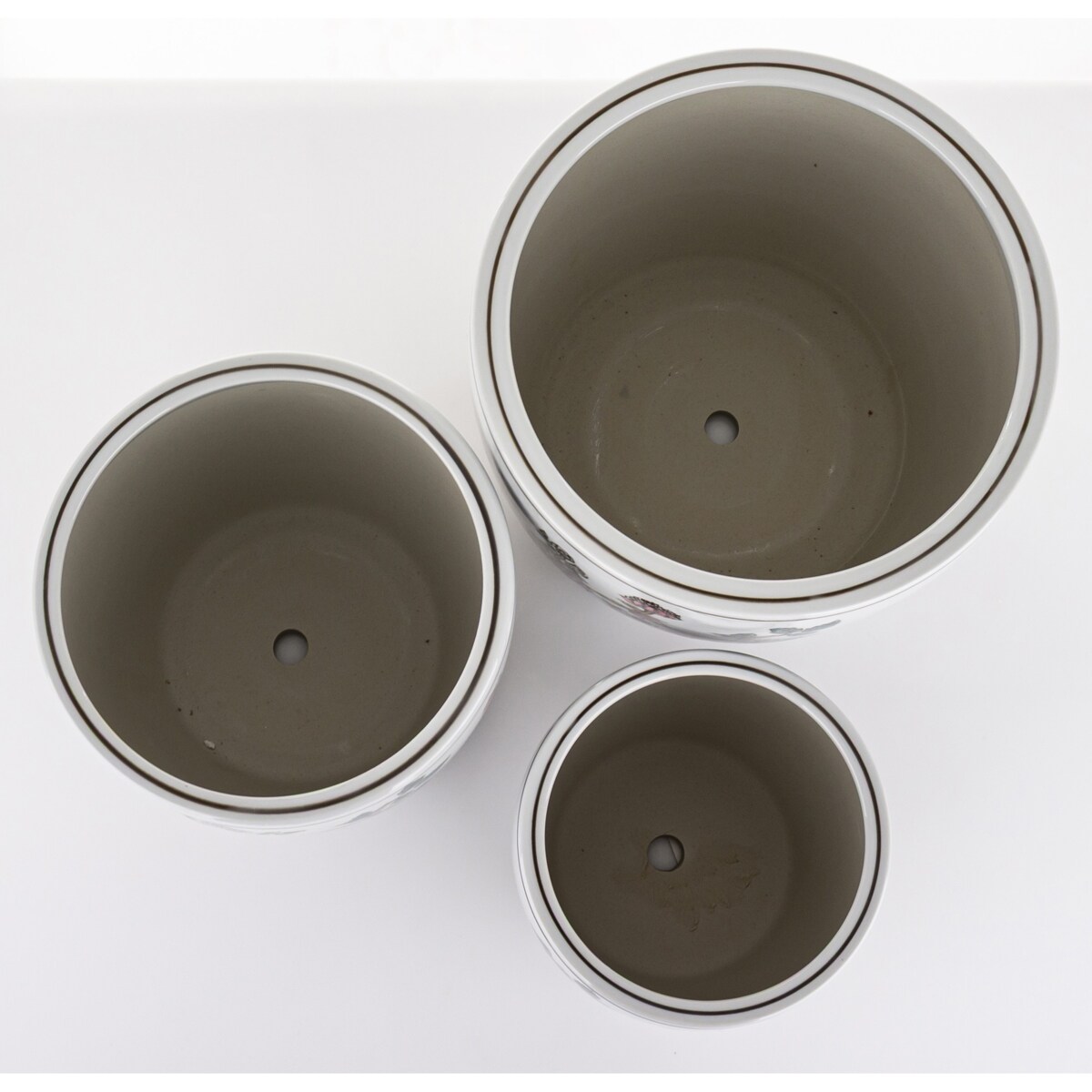 Osłonka 3 szt. ceramiczna w kwiaty 20,5x25 i 19x20 VASI DI FIORI