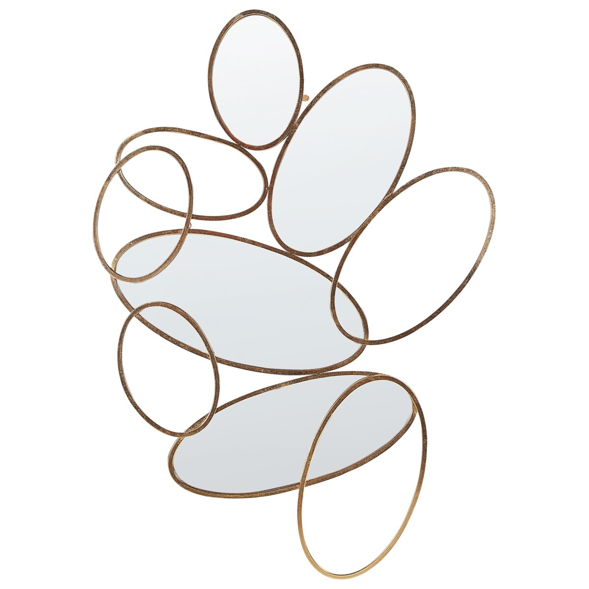 Metalowe lustro ścienne 113 x 77 cm złote DECIZE