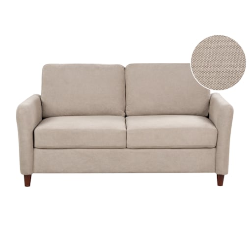Sofa 2-osobowa z pojemnikiem beżowoszara MARE