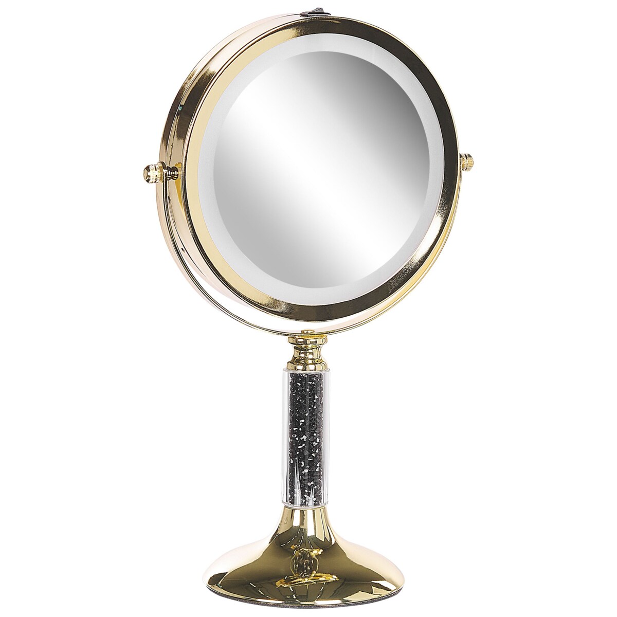 Lusterko kosmetyczne LED ø 18 cm złote BAIXAS