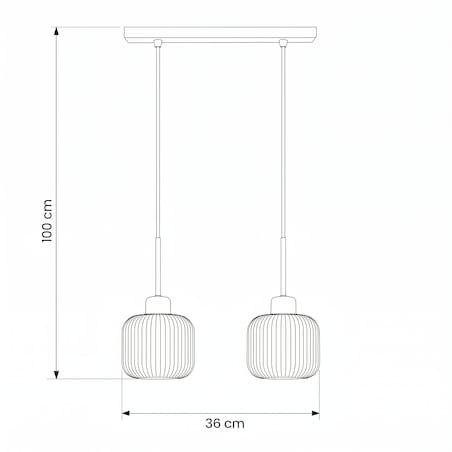 lampa wisząca 2 punktowa edylit białe klosze do kuchni