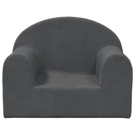 vidaXL Kanapa dla dziecka, antracytowa, miękki plusz