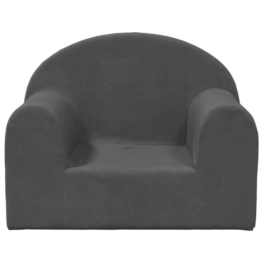 vidaXL Kanapa dla dziecka, antracytowa, miękki plusz