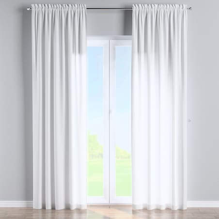 Zasłona na kanale z grzywką 1 szt. 130x260 biały