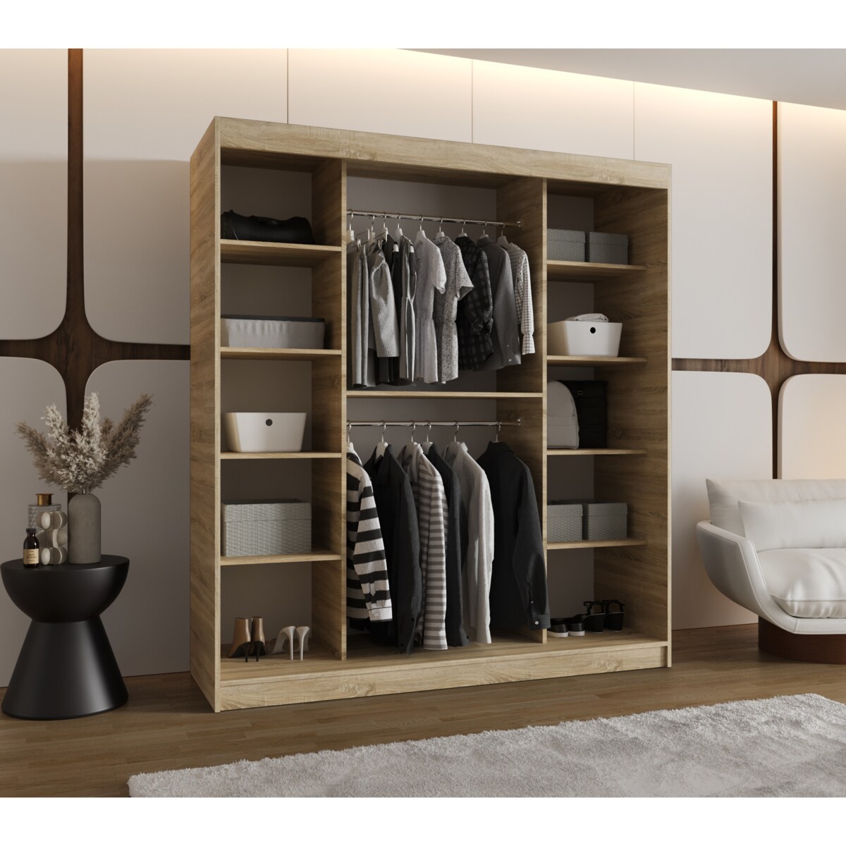 Szafa przesuwna MILO 180 sonoma