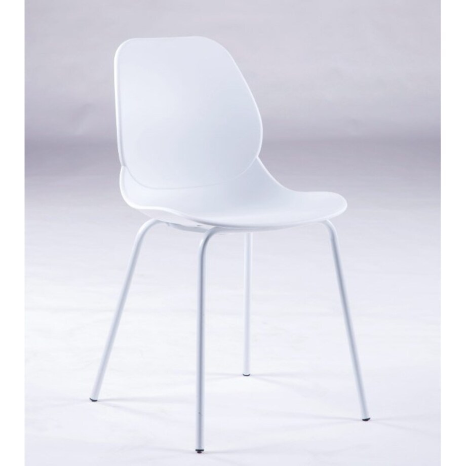 Krzesło Aria KH010100936 z profilowanym siedziskiem białe