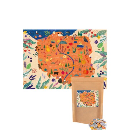Muno Puzzle "Mapa Polski" Puzzle 1000 el. w eco woreczku