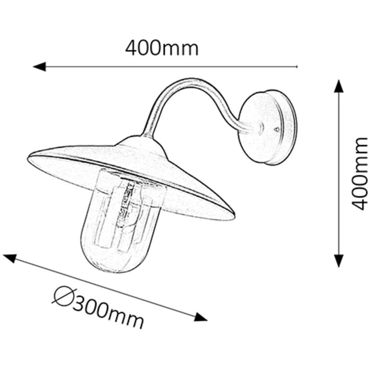 Industrialna LAMPA elewacyjna VIGO 8686 Rabalux metalowa OPRAWA ścienna ...