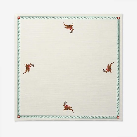 Obrus świąteczny - retro renifer - 140x140