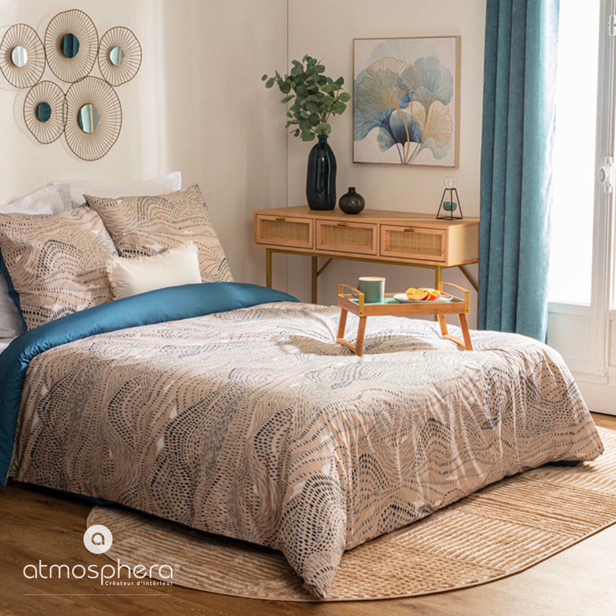 Ozdobny print w ramie GINKGO 62 x 62 cm