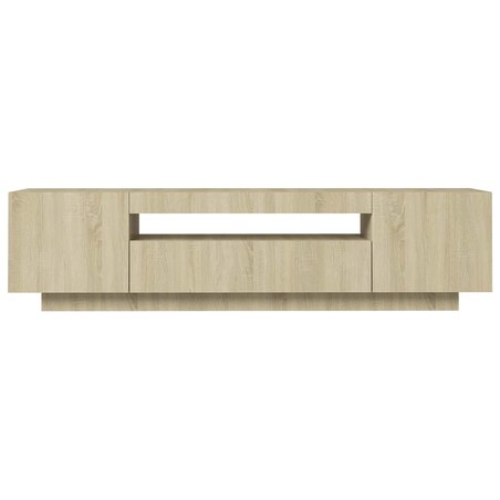 vidaXL Szafka TV z oświetleniem LED, kolor dąb sonoma, 160x35x40 cm