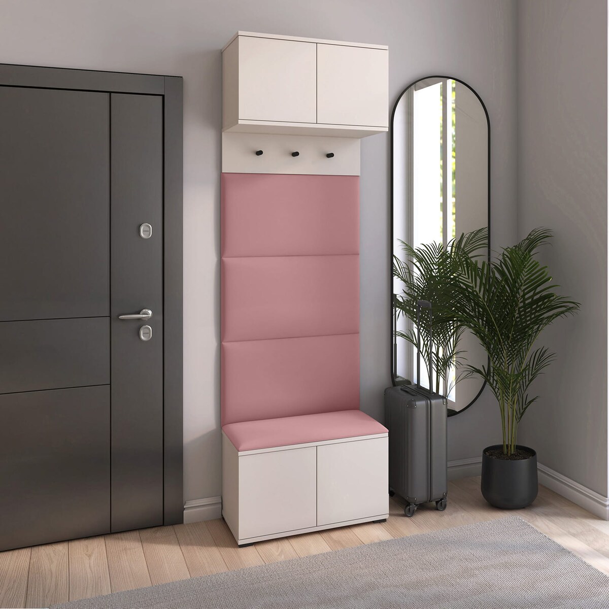 Garderoba Napoli wersja 5 bez uchytów Trinity 23 beż