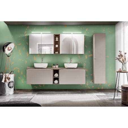 Szafka pod umywalkę nablatową SANTA FE TAUPE 60 cm szara krzemowa