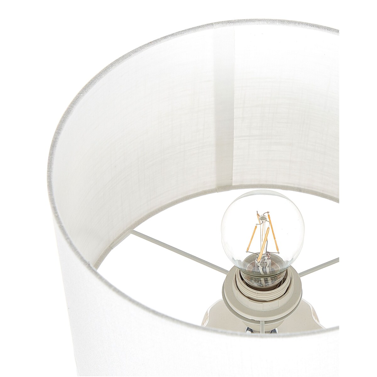 Lampa stołowa ceramiczna beżowa BALONNE