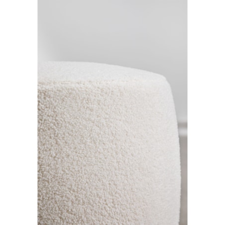 Pufa szenilowa biała Jaldinguer Ø60 cm