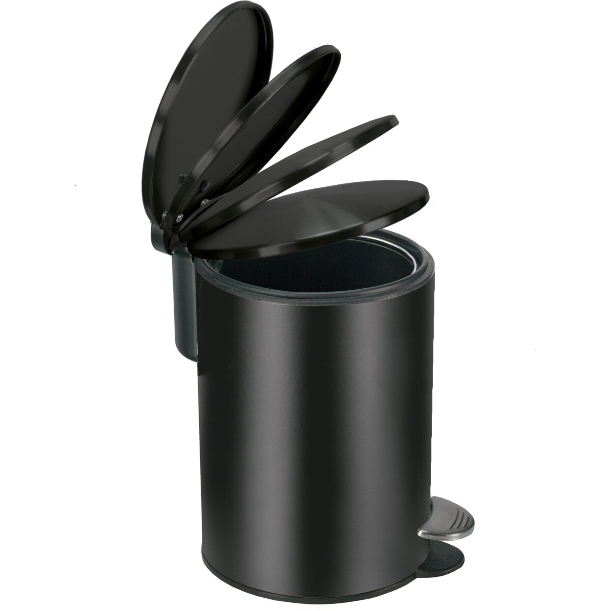 Kleine Wolke Silence Kosz łazienkowy metal czarny mat 3 litry, wkład/ciche zamykanie