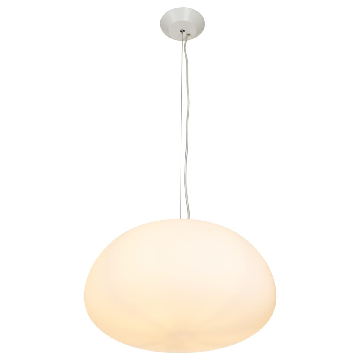 Wisząca lampa LUCIDUM FLAT ST-8718 Step jadalniana szkło mleczne akryl biała