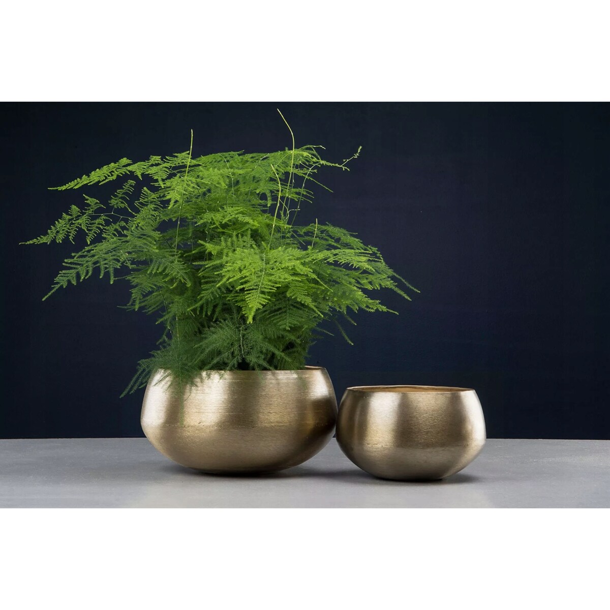 DONICZKA NA BONSAI DUŻA ZŁOTA METALOWA 2 szt osłonka donica do domu salonu