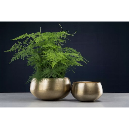 DONICZKA NA BONSAI DUŻA ZŁOTA METALOWA 2 szt osłonka donica do domu salonu