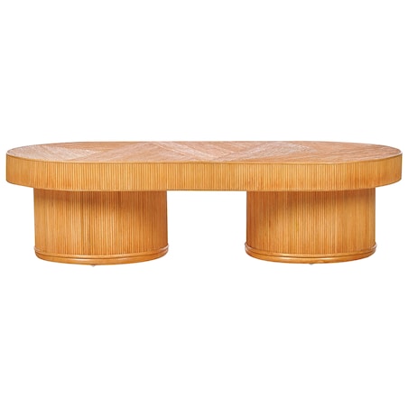 Stolik kawowy ogrodowy AIROLE 150 cm 70 cm Rattan Brązowy