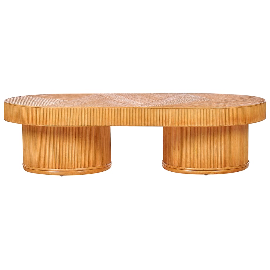 Stolik kawowy ogrodowy AIROLE 150 cm 70 cm Rattan Brązowy