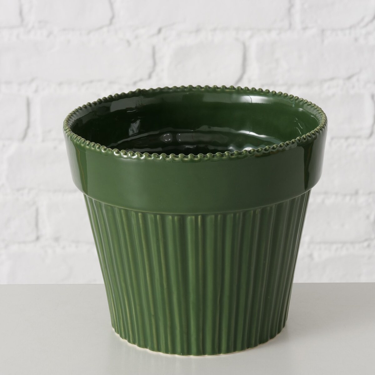 Zestaw doniczka porcelanowa z podstawką JUNIPER, 14,9 cm