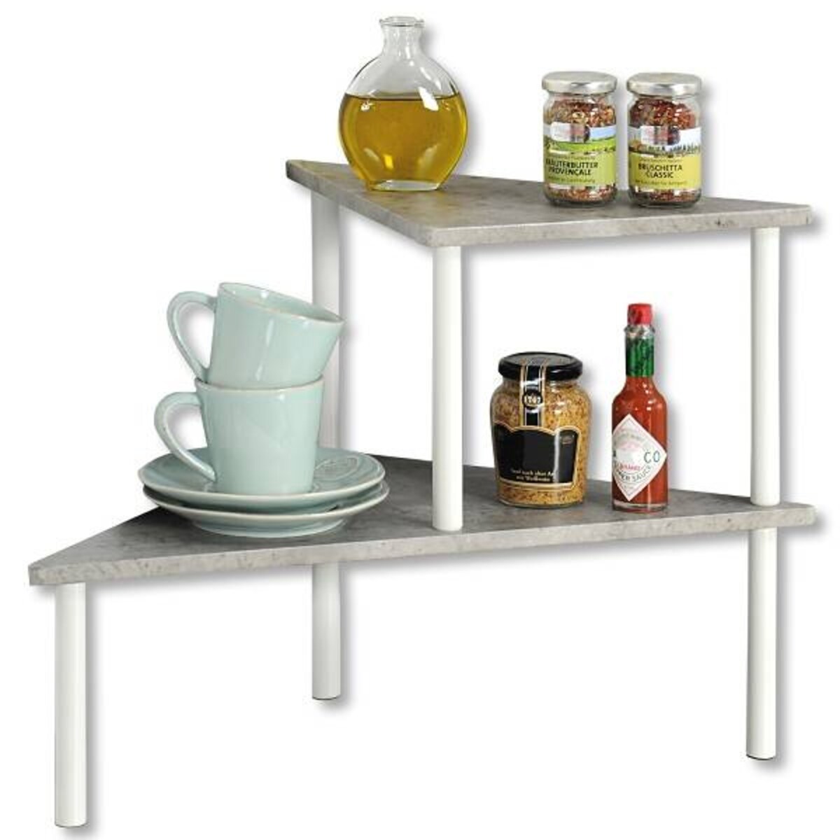 Półka kuchenna z 2 poziomami, narożna, KESPER