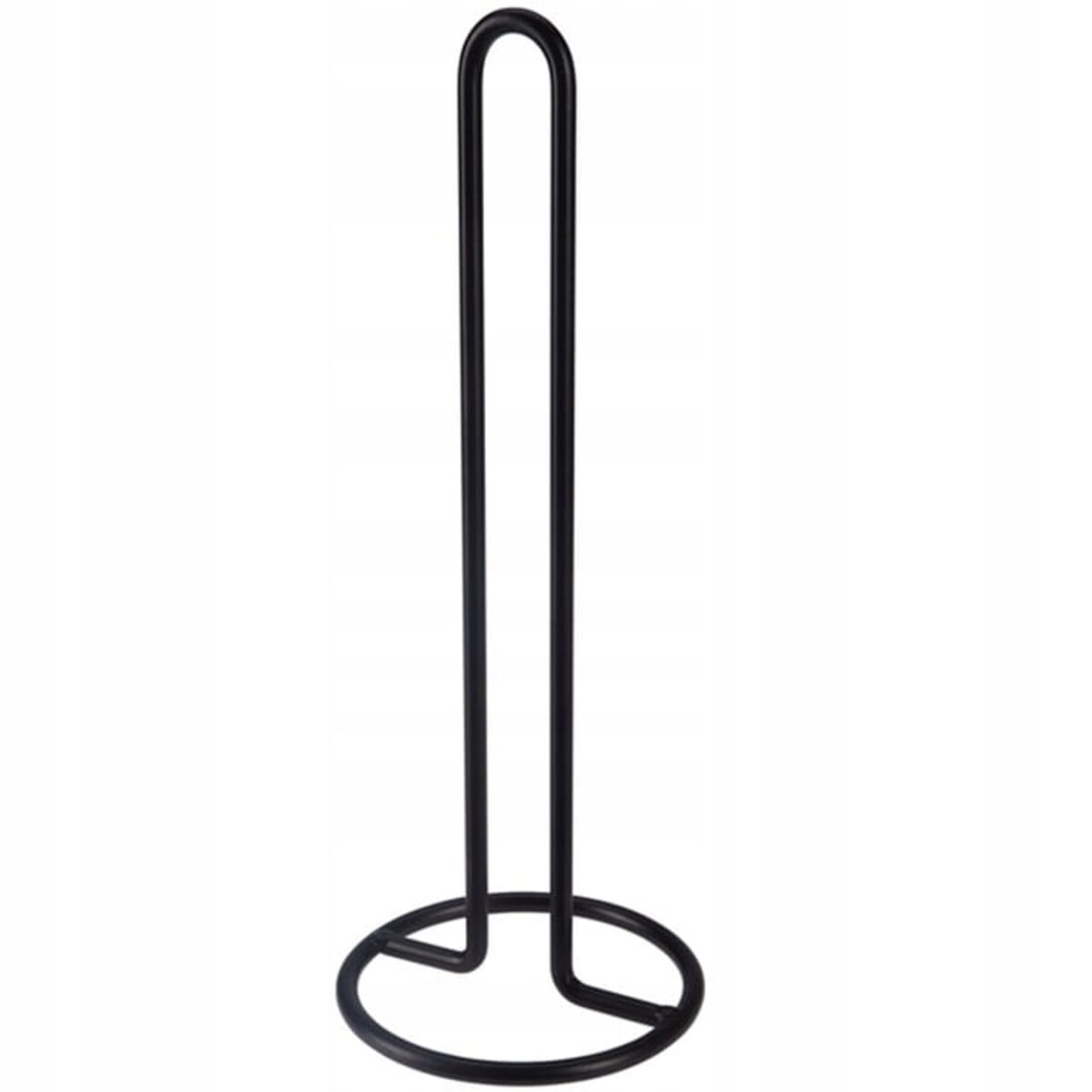 STOJAK NA RĘCZNIK PAPIEROWY czarny metalowy uchwyt na rolkę do kuchni 33cm