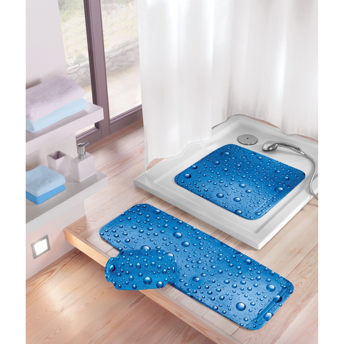 Kleine Wolke Bubble Poduszka do wanny niebieski 32x 22 cm