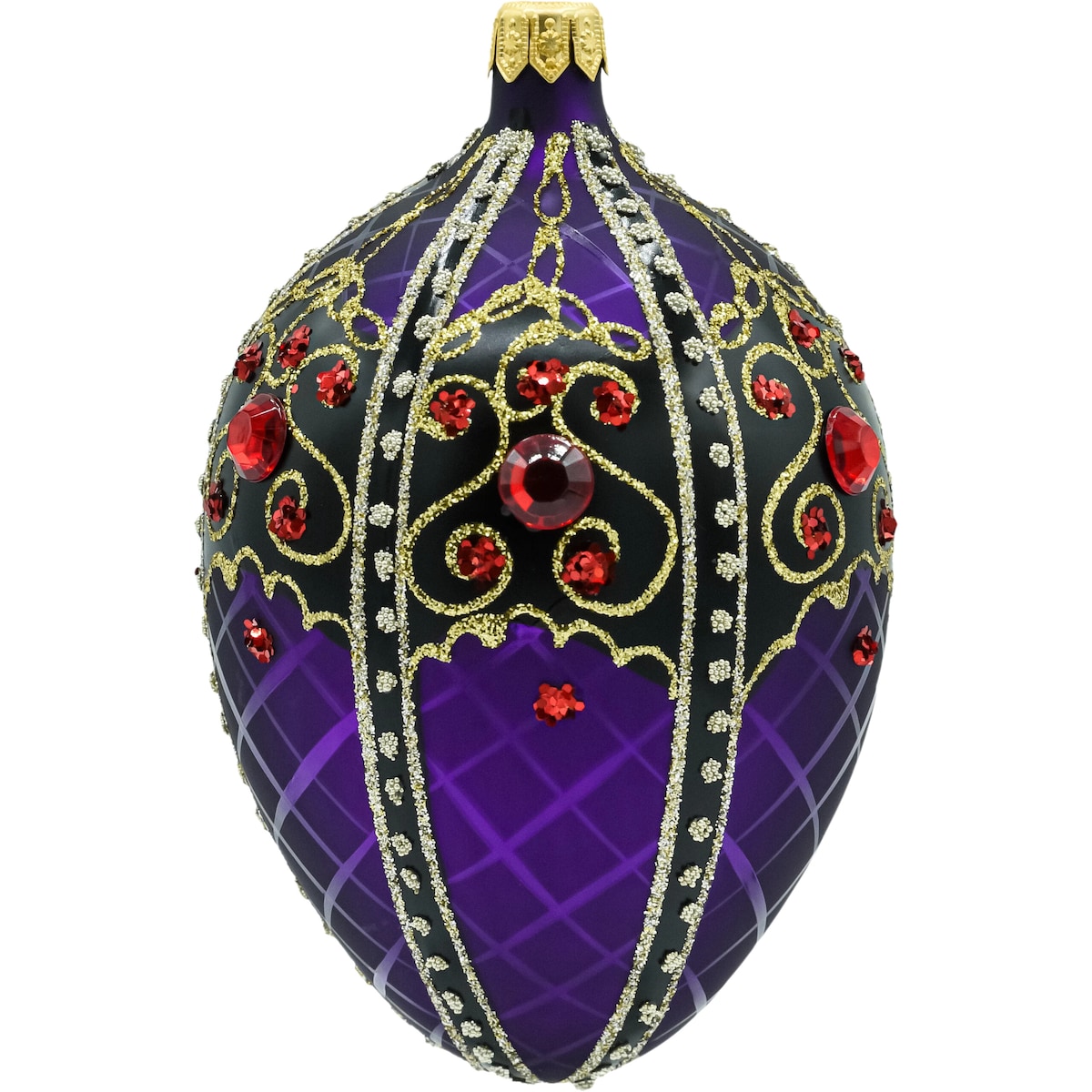 Bombka choinkowa: Ekskluzywne Jajo Faberge: czarno-purpurowe