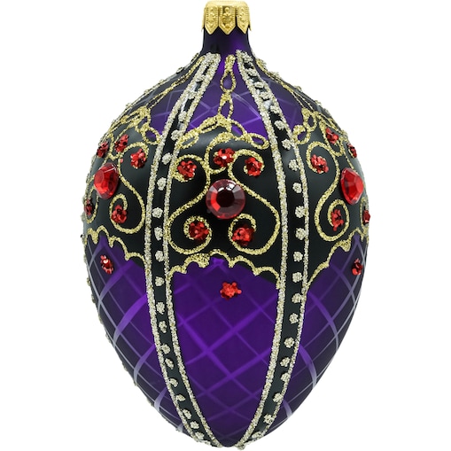 Bombka choinkowa: Ekskluzywne Jajo Faberge: czarno-purpurowe