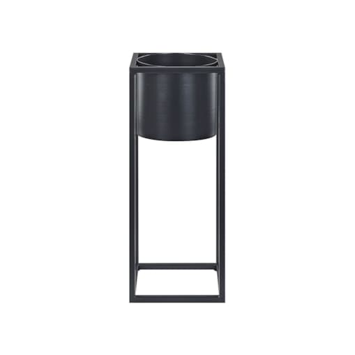 Doniczka na stojaku metalowa 15 x 15 x 40 cm czarna IDRA