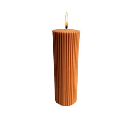 Świeca ekologiczna sojowa dekoracyjna kolumnowa "Terracotta" 150x50mm
