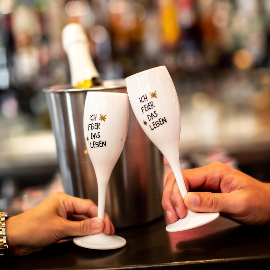 Kieliszek do szampana SUPERGLAS z nadrukiem, KOZIOL