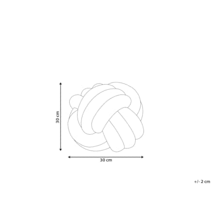 Welurowa poduszka dekoracyjna supeł 30 x 30 cm jasnoszara MALNI