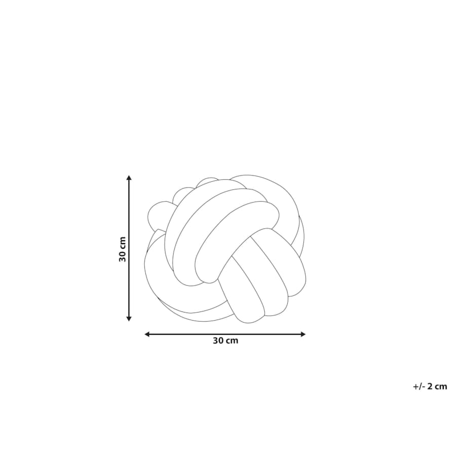 Welurowa poduszka dekoracyjna supeł 30 x 30 cm jasnoszara MALNI