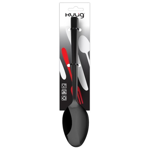 Łyżka obiadowa Piano Shiny black 3 sztuki zawieszka 30855