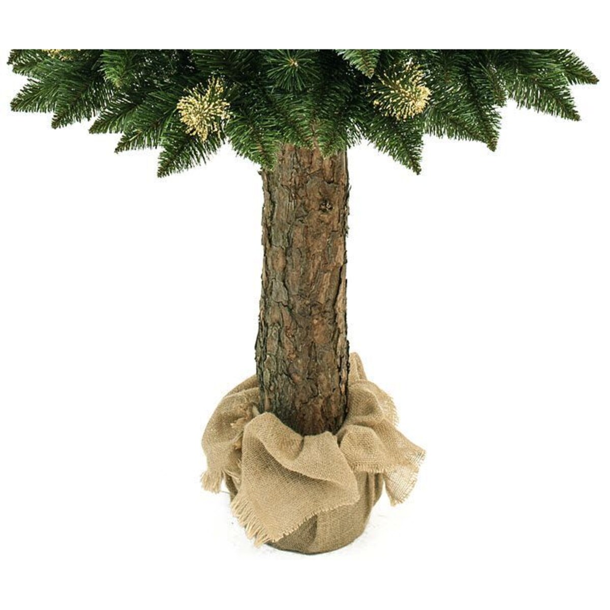 Choinka sztuczna Sosna złota z kryształkami na pniu