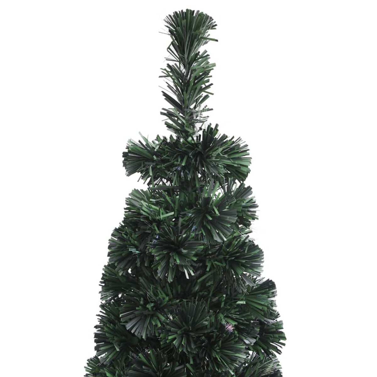 vidaXL Sztuczna, wąska choinka ze stojakiem, 120 cm, włókno optyczne